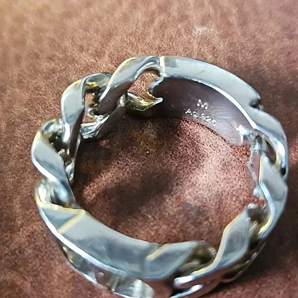 Christian Dior CD Logo Sterling Silver Silver Ring Size 9.5 - Picture 4 of 4